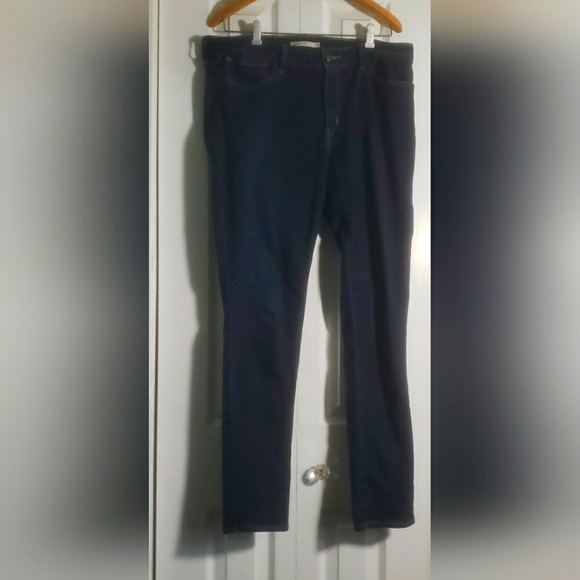 Levi's Strauss 711 Skinny Jeans, Cast Shadows - Dark Wash - Picture 1 of 4